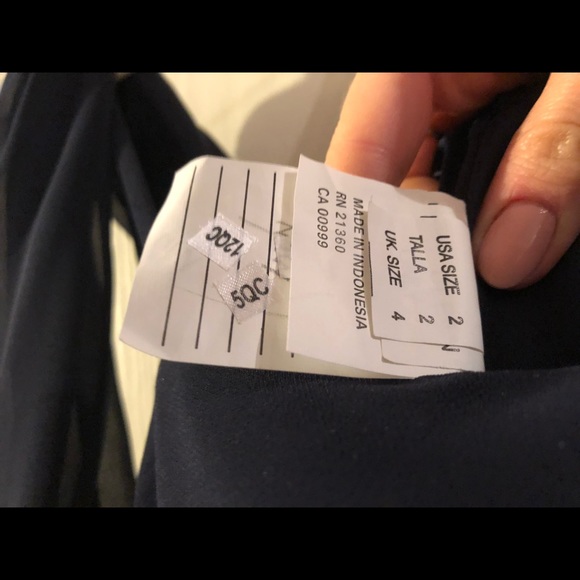 Morilee NAVY Bridesmaids Dress #21515 Chiffon with Spaghetti Straps - Picture 7 of 8